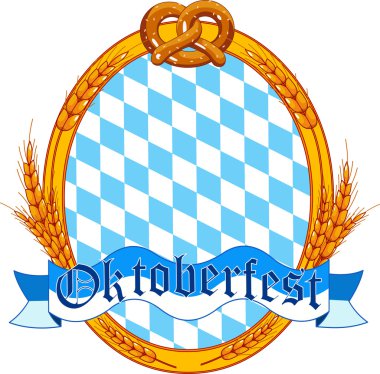 Oktoberfest oval label design clipart