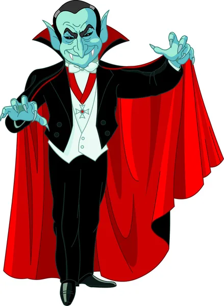 Karikatür Kont Drakula — Stok Vektör