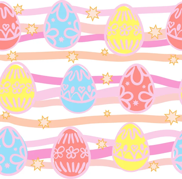 Seamless background from Easter eggs — Stock Vector
