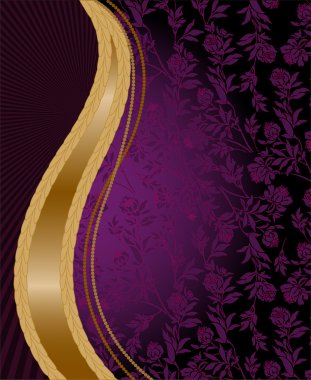 Vertical golden wave clipart