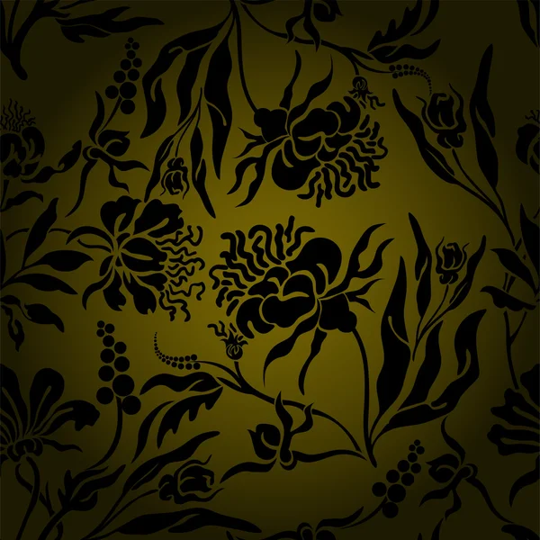 Fleurs noires — Image vectorielle