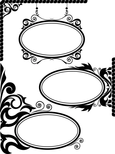 Oval frames Vector Graphics