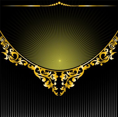 Black background with a semicircular ornament clipart