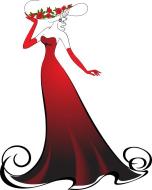 Elegant lady clipart