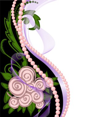 Pearls and Roses clipart