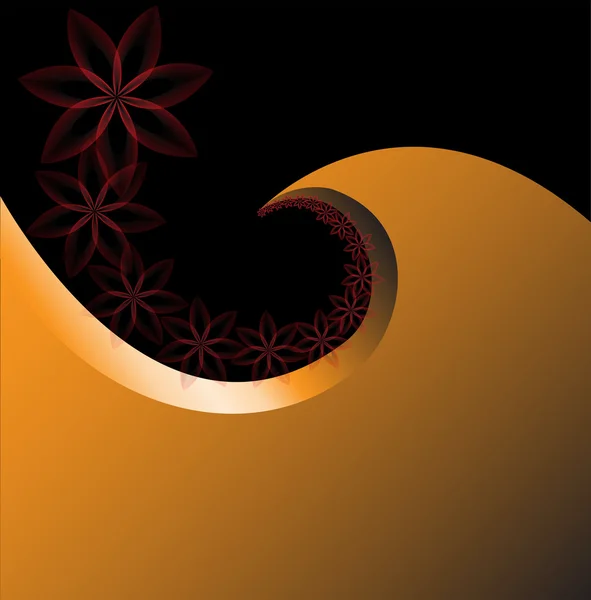 黑色和橙色背景 — 图库矢量图片