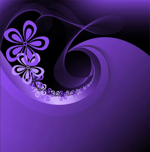黑紫色的花 — 图库矢量图片