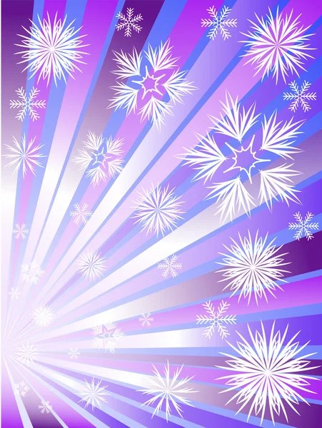 Fireworks from snowflakes — Stock Vector