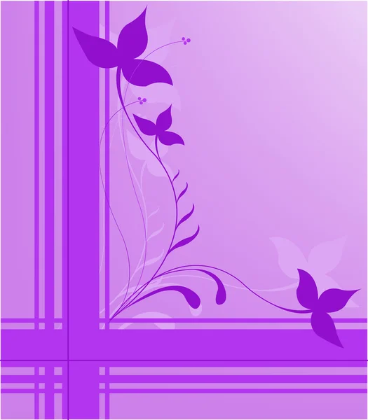 Diseño floral púrpura — Vector de stock