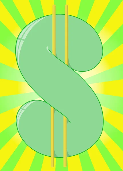 Signe dollar — Image vectorielle