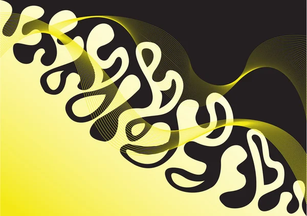 Résumé fond jaune et noir — Image vectorielle