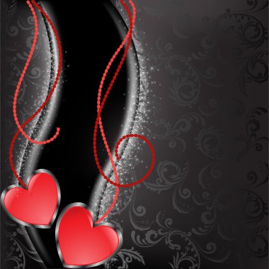 Hearts with chains clipart