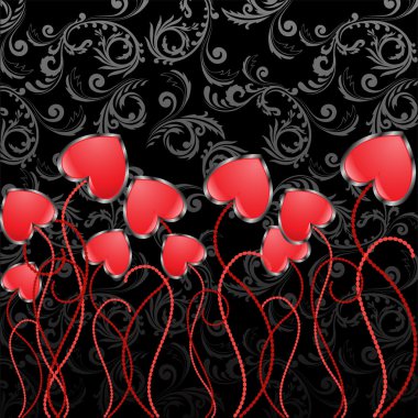 Flowers-Hearts clipart