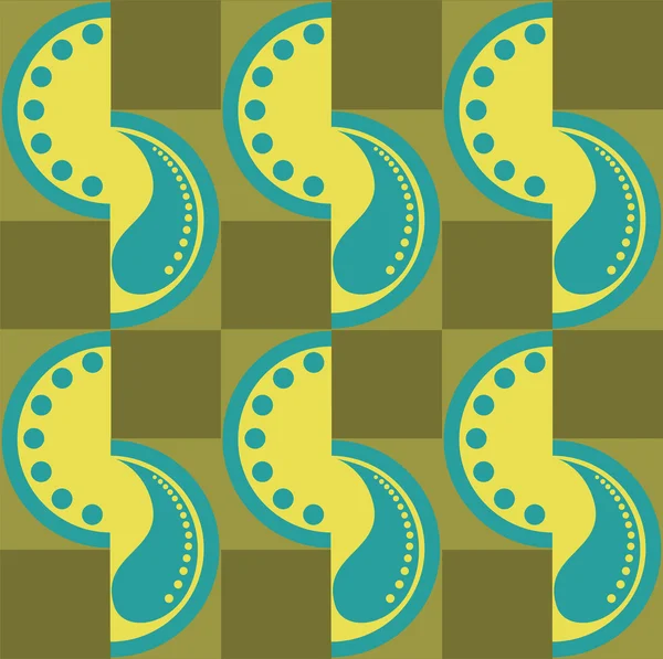 Seamless pattern of yellow semi-circles — Stock Vector