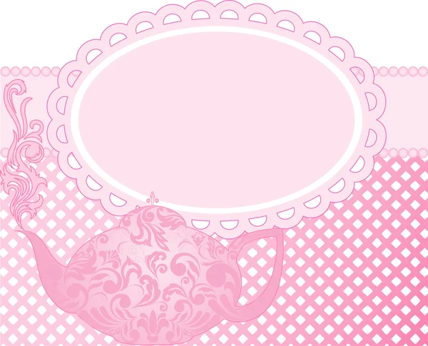 Розовый чайник — стоковый вектор