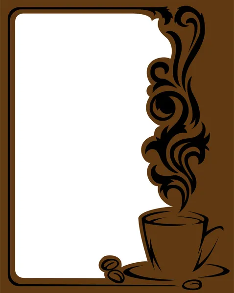 Kaffeerahmen — Stockvektor