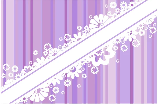 Fleurs blanches sur les bandes — Image vectorielle
