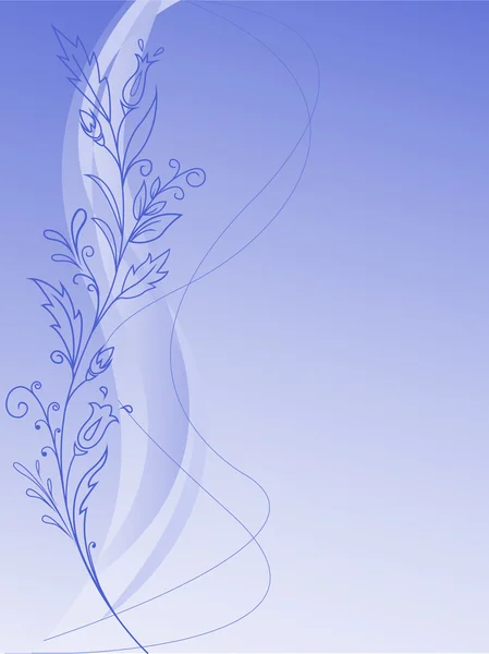 Modèle de végétation sur un fond bleu — Image vectorielle