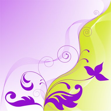 Yellow purple abstract background clipart