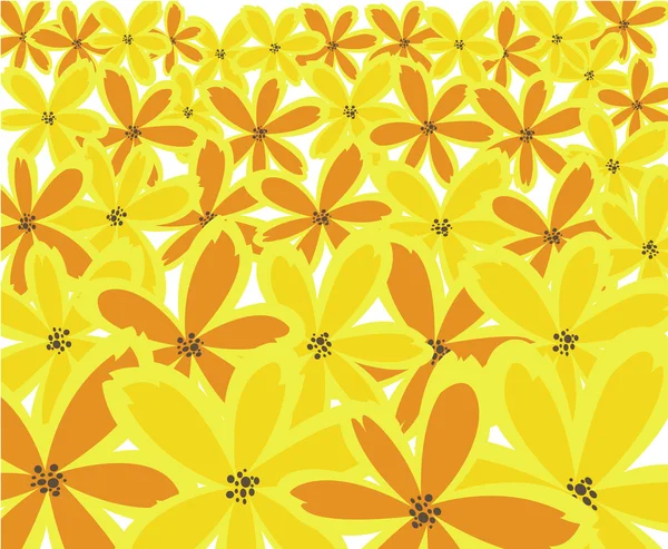 Yellow floral background — Stock Vector