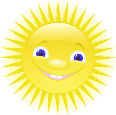 Blue-eyed sun clipart