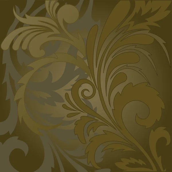 Fond floral brun — Image vectorielle