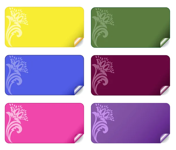 Set gekleurde stickers — Stockvector