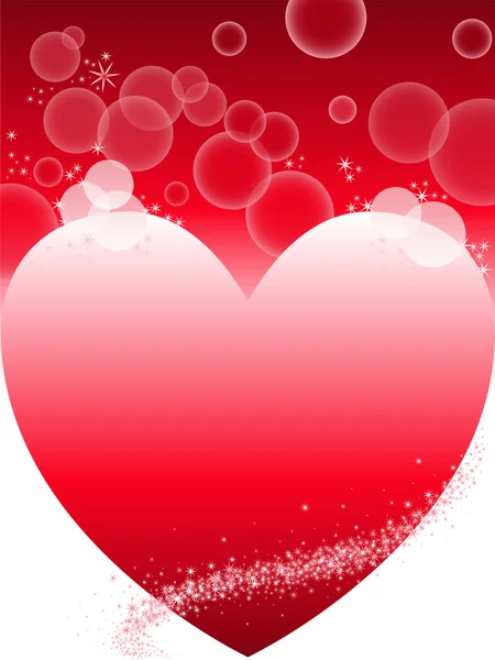 Röd bakgrund med hjärta — Stock vektor