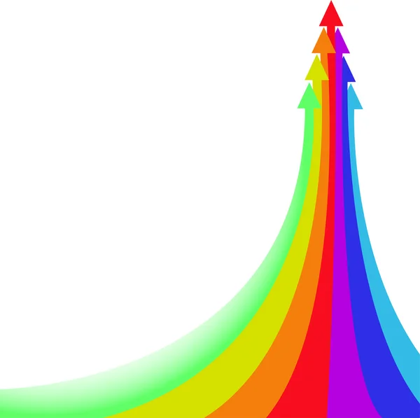 Rainbow arrow — Stock Vector