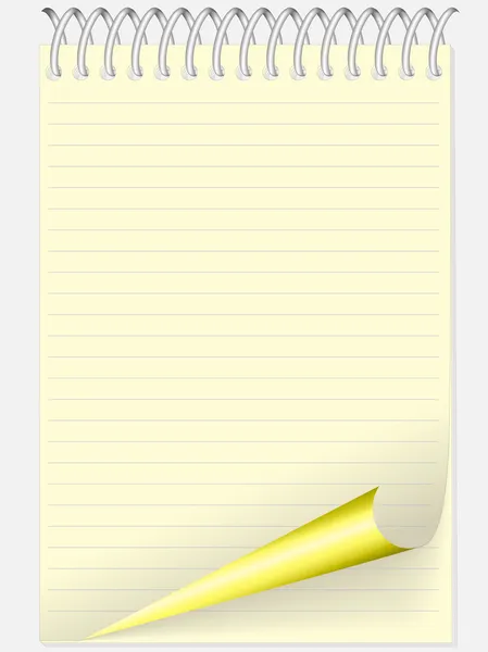 stock vector Yellow notebook