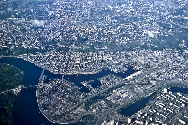 Вид сверху на город Киев — стоковое фото