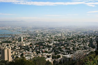 Panorama of Haifa city clipart