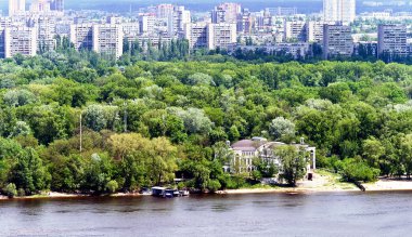 View on Kyiv modern architecture clipart