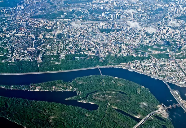 Vue d'en haut sur la ville Kiev — Photo