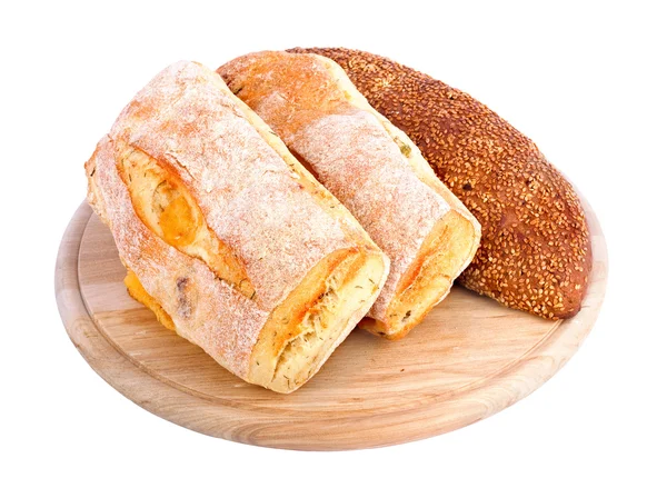 Pan de centeno y harina de trigo de molienda áspera —  Fotos de Stock