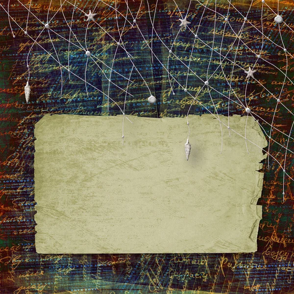 抽象的な紙の背景に海の星 — ストック写真