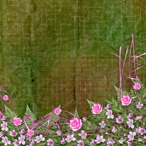 Написання абстрактного фону з квітковим красивим букетом — стокове фото