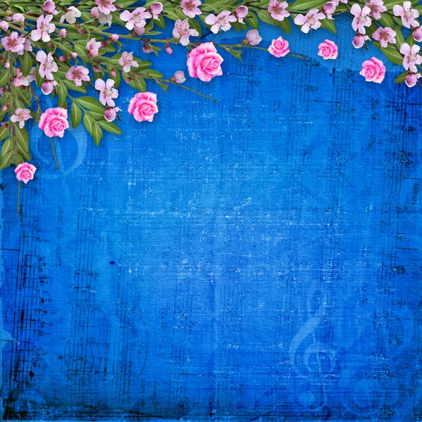 Pisanie abstrakcyjne tło z kwiatowym pięknym bukietem — Zdjęcie stockowe