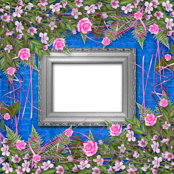 Escrevendo fundo abstrato com papel e floral belo bouq — Fotografia de Stock