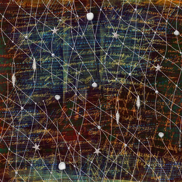 Estrellas del mar sobre el fondo abstracto de papel —  Fotos de Stock