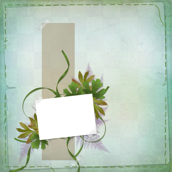 Streszczenie tło z kiść kwiat i ramki — Zdjęcie stockowe