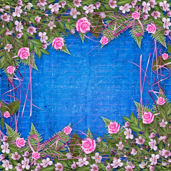 Pisanie abstrakcyjne tło z kwiatowym pięknym bukietem — Zdjęcie stockowe