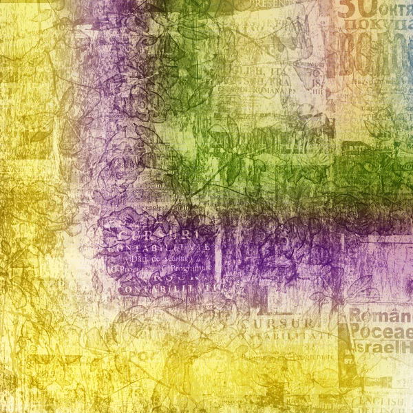 Царапины абстрактный фон с цветочным красивым орнаментом — стоковое фото