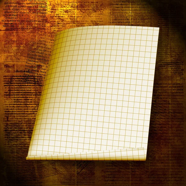 Torn yellow sheet on the abstract paper background — Stock Photo, Image