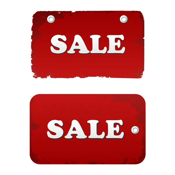Vector red sale set. discount tags labels — Free Stock Photo