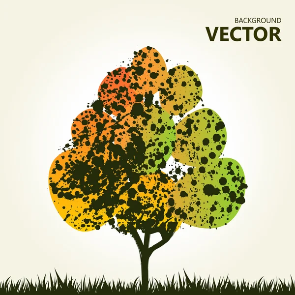 다채로운 나무 추상 배경 — 스톡 벡터