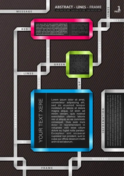 Abstraktní podnikání stuhy rámečky pozadí pro časopis — Stockový vektor