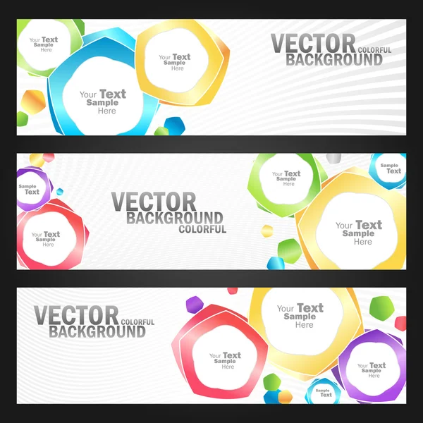 Abstract colorful banners set — Stock Vector