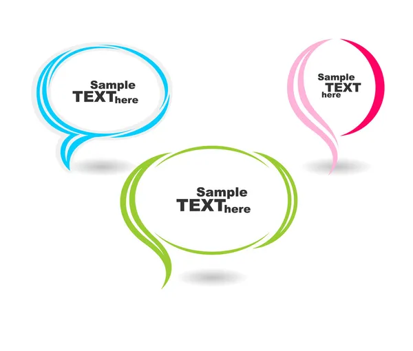 Color burbujas de voz texto — Foto de stock gratis