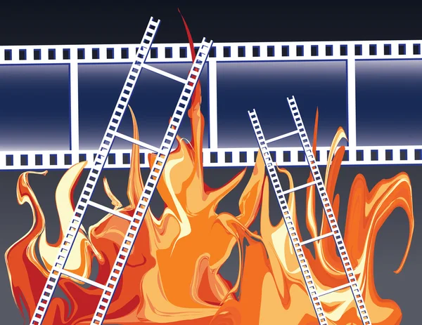Ταινίες στη φωτιά — Διανυσματικό Αρχείο